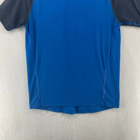 Sugoi Activewear Shirt Men's Sz S Blue Colorblock Crew V Detailed Neck Raglan - Picture 7 of 11